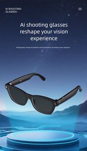 Lunettes intelligentes IA avec caméra, commande vocale, traduction et musique, lunettes AR sans fil Bluetooth pour hommes et femmes - Product Image 4