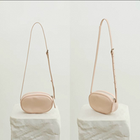 Sac bandoulière vintage en cuir véritable pour femme, mini sac à bandoulière ovale, sac à main en cuir petit format pour femme avec logo personnalisé, vente en gros