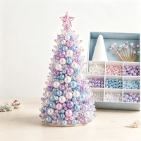 Kit de bricolage de Noël, kit de fabrication d'arbres de Noël perlés, cadeau artisanal pour la famille et les amis