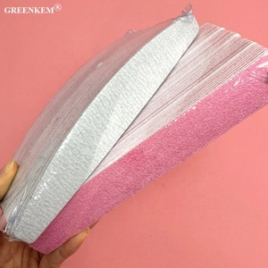 Chất lượng cao thép không gỉ màu hồng Nail tập tin biểu tượng tùy chỉnh giấy nhám bơm lại có thể thay thế tự vuông lưỡi liềm kim loại Nail tập tin - Product Image 5