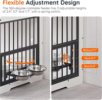 Grand mobilier en bois Cage d'intérieur pour chien Chenil décoratif et élégant pour usage domestique Meubles multifonctionnels pour animaux de compagnie