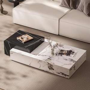 <span class=keywords><strong>Tavolino</strong></span> <span class=keywords><strong>da</strong></span> Caffè <span class=keywords><strong>Rettangolare</strong></span> in Marmo di Lusso con Contenitore per Arredamento Moderno <span class=keywords><strong>da</strong></span> <span class=keywords><strong>Salotto</strong></span>, Fornitura per Progetti Alberghieri. - Product Image 3