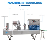 Machine automatique de remplissage et de scellage de crème sure Machine de remplissage de gobelets en plastique de fromage à la crème