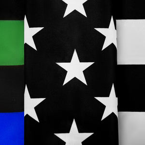 Bandiere Sottili Blu, Rosse e Verdi 3 X 5 Piedi per Esterni, Colori Vivaci e Doppia Cucitura, Bandiere Americane Rosse Blu Verdi, Bandiere da Fuoco - Product Image 2