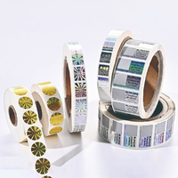 Rouleau d'étiquettes de couleur en papier thermique dégradé d'autocollant d'étiquette d'hologramme de Code Qr d'étiquette de Rf facile holographique unique