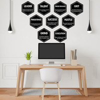 Transfert Lettres Chambre Grand Sticker Mural Magasin Sinage Bureau Mur Vinyle Autocollant