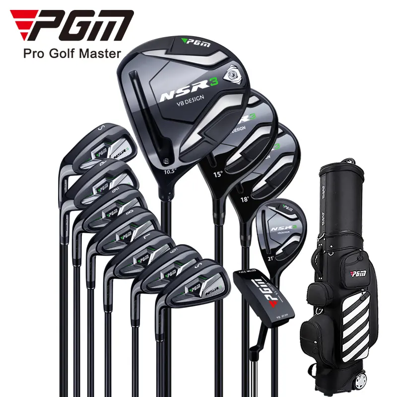 卸売PGMMTG033左利きNSRIIIメンズチタン高リバウンド角度調整可能なゴルフクラブゴルフバッグ付きコンプリートセット