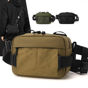 Sac banane portable en nylon avec fermeture à cordon, léger pour les trajets quotidiens, le cyclisme et le sport, avec surpiqûres contrastées - Product Image 6