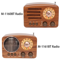 Radio AM/FM Epro Retro M-1161BT avec écouteurs, haut-parleur, lecteur MP3, scanner de canaux, multifonction, signal stable