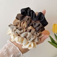 Chouchous Personnalisés pour Filles et Femmes, Bandeaux et Élastiques à Cheveux en Satin, Ensemble d'Accessoires de Cheveux Tendance Couleurs Maillard