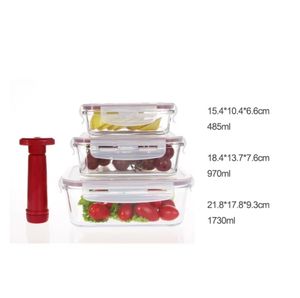 IKOO Nouveau Design Préparation de Repas Récipient Alimentaire Hermétique Stockage <span class=keywords><strong>Sous</strong></span> <span class=keywords><strong>Vide</strong></span> en Verre avec Pompe - Product Image 2