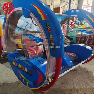 360 gradi di rotazione elettrico felice Swing auto in metallo <span class=keywords><strong>a</strong></span> dondolo in autobus per bambini Playhouse per il parco giochi di divertimento - Product Image 6
