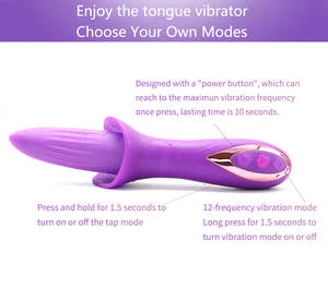 OEM Erwachsenen-Vibrator Handgehaltener Klitoris-Massager <span class=keywords><strong>Sextoy</strong></span> mit Zungenfunktion zur Selbstbefriedigung - Product Image 2
