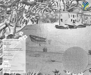 Tùy Chỉnh In Ấn Phòng Khách Trang Trí Nội Thất Tường Giấy Lụa Chinoiserie Thêu Tay Sơn 3D Mural Wallpaper Cho Bức Tường