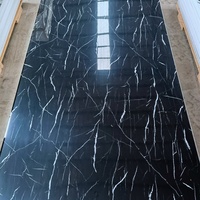 Panneau mural décoratif moderne en PVC effet marbre, revêtement UV, panneau en fibre E0 pour décoration intérieure