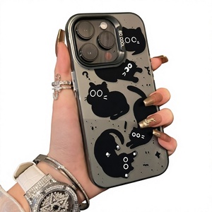 <span class=keywords><strong>เคส</strong></span>โทรศัพท์แม่เหล็กพิมพ์ลายแมว<span class=keywords><strong>ดำ</strong></span>สำหรับ <span class=keywords><strong>iPhone</strong></span> 17 16 15 14 13 12 <span class=keywords><strong>11</strong></span> X XR Xs SE2 Pro Max  วัสดุ IMD TPU PC ฝาหลัง - Product Image 3