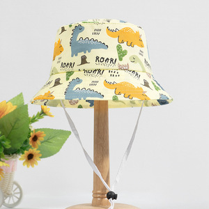 <span class=keywords><strong>Chapeau</strong></span> Bob de Haute Qualité avec Imprimé Mignon de Poisson et Dinosaure, Sangle Réglable, Protection Solaire Extérieure, Respirant, pour Enfants - Product Image 4