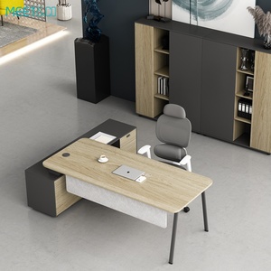 Modern Luxury CE Certified Executive Workstation High-Tech High-Durable Office <b>Desk</b> with Activity <b>Cabinet</b> for Bosses - Product Image 6