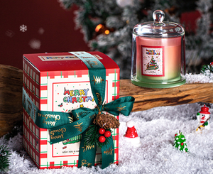 LANJO Christmas Bell Jar Scented Candle Handmade <b>Soy</b> <b>Wax</b>, Christmas Gift & Wedding Favor Ambience Candle Lamp - Product Image 1