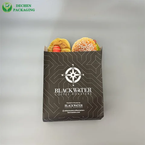 Bolsas de bocadillos personalizadas bolsas de pan y alimentos con bolsas de papel con logotipo personalizadas