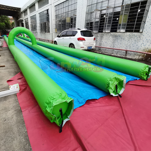 High-quality yellow color pvc tobogan acuatico hinchable long inflatable water slide for sale - Product Image 6