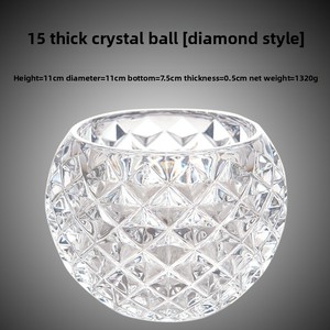 라운드 클리어 인 물 재배 작은 콩 콩나물 돈 잔디 차 테이블 데스크탑 화분 가정 장식용 크리스탈 유리 꽃병 - Product Image 5