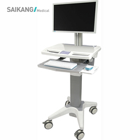 Chariot médical d'urgence SKR-B00 en ABS pour traitement informatique, certifié CE, mobilier hospitalier