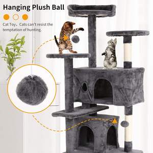 Grand condo <span class=keywords><strong>pour</strong></span> <span class=keywords><strong>chat</strong></span> de 70 cm, <span class=keywords><strong>échelle</strong></span> de grimpeur, cabane de jeu, arbre à <span class=keywords><strong>chat</strong></span>, griffoir, jouets - Product Image 6