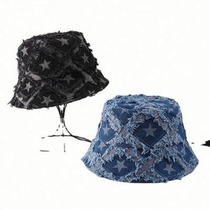 Chapeau Bob Unisexe Vintage en Jean Vieilli Style Classique de Créateur, Broderie 3D Quotidienne, Protection Solaire en Toile – Vente en Gros - Product Image 2