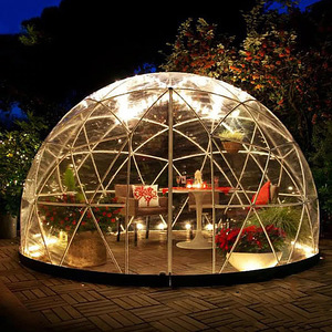 Dome <b>Tent</b> 6-8 Person PVC Transparent Outdoor Garden Igloo Modern Four Season Use Extended Type <b>Large</b> Space - Product Image 1