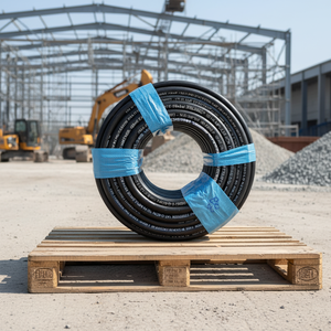 Manguera hidráulica de alta presión en espiral, resistente al fuego, reforzada con caucho, para uso en maquinaria industrial, construcción y equipos. - Product Image 3