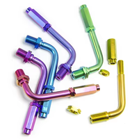 Gr5 titanio CNC 90 grados acelerador cable freno embrague cable ajustador piezas para motocicleta