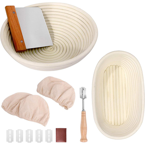 Nhà Máy Bán buôn Vòng sourdough Starter Kit chất lượng tốt mây Banneton Bánh Mì Chống Basket Set - Product Image 1