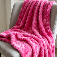 Couverture en fausse fourrure ondulée luxueuse, douce pour la peau, chaude et confortable, pour canapé, lit, chambre, couverture moelleuse pour l'hiver