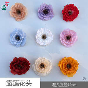 Silk <b>Peony</b> Flower Heads Layered Blossoms For Decoration Vintage Style Waterproof <b>Artificial</b> Flowers - Product Image 2