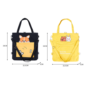 Bolsas de Lona Reutilizables Personalizadas y Duraderas con Bolsillo con Cremallera y Correa para el Hombro para Compras Diarias - Product Image 5