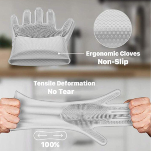 Gants <span class=keywords><strong>de</strong></span> lavage en silicone réutilisables pour cuisine, <span class=keywords><strong>salle</strong></span> <span class=keywords><strong>de</strong></span> <span class=keywords><strong>bain</strong></span> et voiture, très demandés - Product Image 5