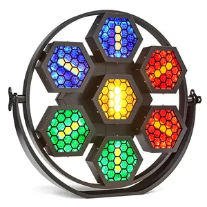 Stage luz retro 7 LED pixel background flash com luz auxiliar DMX voz controlada bar atmosfera tingimento luz