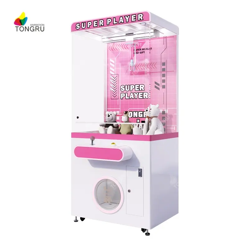 Mini große Spaß ausgestopfte Plüschtiere Kran Krallen maschine Arcade Indoor-Spiele Münz-Snack Süßigkeiten Verkaufs automat