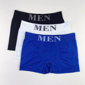卸売 カスタム メンズ スタイリッシュ ボクサーショーツ 無地 アンダーウェア フリーサイズ 通気性 ロゴ入り ユース ボクサーブリーフ - Product Image 3