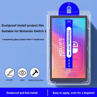 Protection d'écran en verre trempé 2.5D 9H anti-rayures pour console de jeu Nintendo Switch 2 OLED, installation facile, anti-poussière