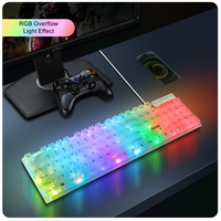 Clavier couleur clavier filaire Transparent lumineux effet de lumière fraîche clavier lumineux tactile mécanique ordinateur de bureau ordinateur portable