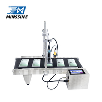 Impresora en Línea Inteligente Minssine 600DPI TIJ, Nueva Máquina Transportadora 2 en 1, Codificación de Fecha de Fabricación en PVC, Pantalla Táctil, Velocidad de 50m/min, Tinta Solvente
