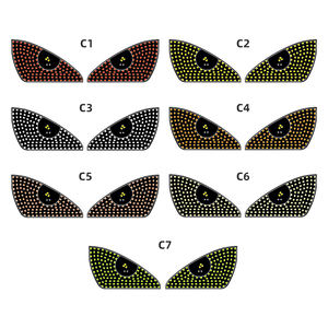 Nuovo arrivo parabrezza luce decorativa USB occhio del diavolo per auto Display a matrice di demone pannello LED flessibile - Product Image 6