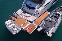 Plateforme de quai flottante gonflable modulaire personnalisée en Drop Stitch pour jet ski et yacht