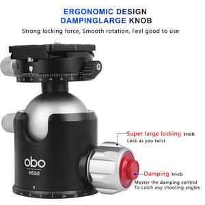 <span class=keywords><strong>Manveo</strong></span> H550 accessoires de chasse en aluminium double tête sphérique de trépied panoramique - Product Image 5