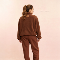 Sweat-shirt en peluche à col montant pour adolescentes 2026 – Pull d'hiver ample et court à manches longues pour femmes