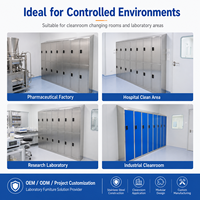 Armoire de rangement modulaire en acier inoxydable pour salle blanche, avec serrure numérique, pour laboratoire pharmaceutique, hôpital et vestiaire