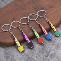 Porte-clés de voiture ODM en alliage de zinc, design tête de champignon, avec pendentif filtre à air pour collecteur d'admission de voiture