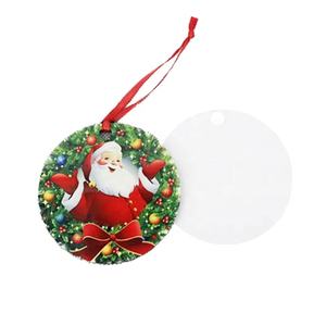 Bola de Navidad redonda de 3 pulgadas y adornos de árbol en blanco para la decoración del árbol del hogar de Navidad para regalos de sublimación - Product Image 1
